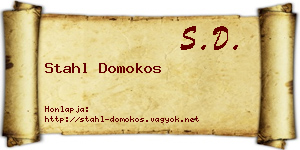 Stahl Domokos névjegykártya